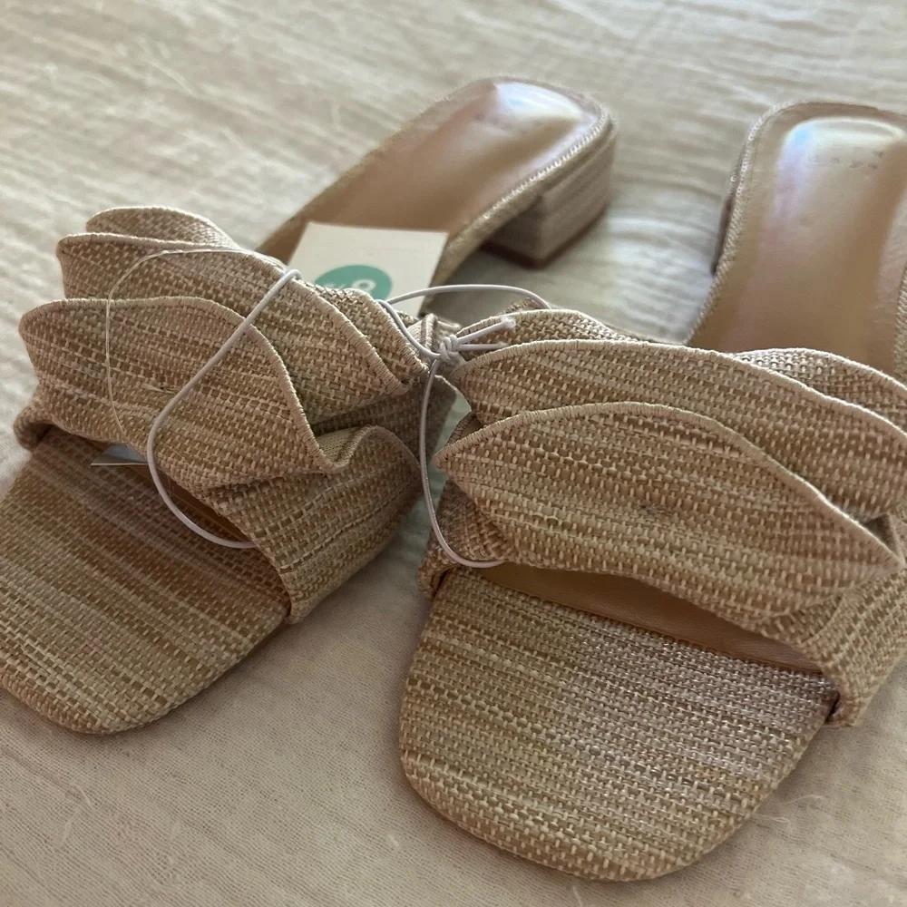 a new day Ruffled Beige Mules - Picture 6 of 6